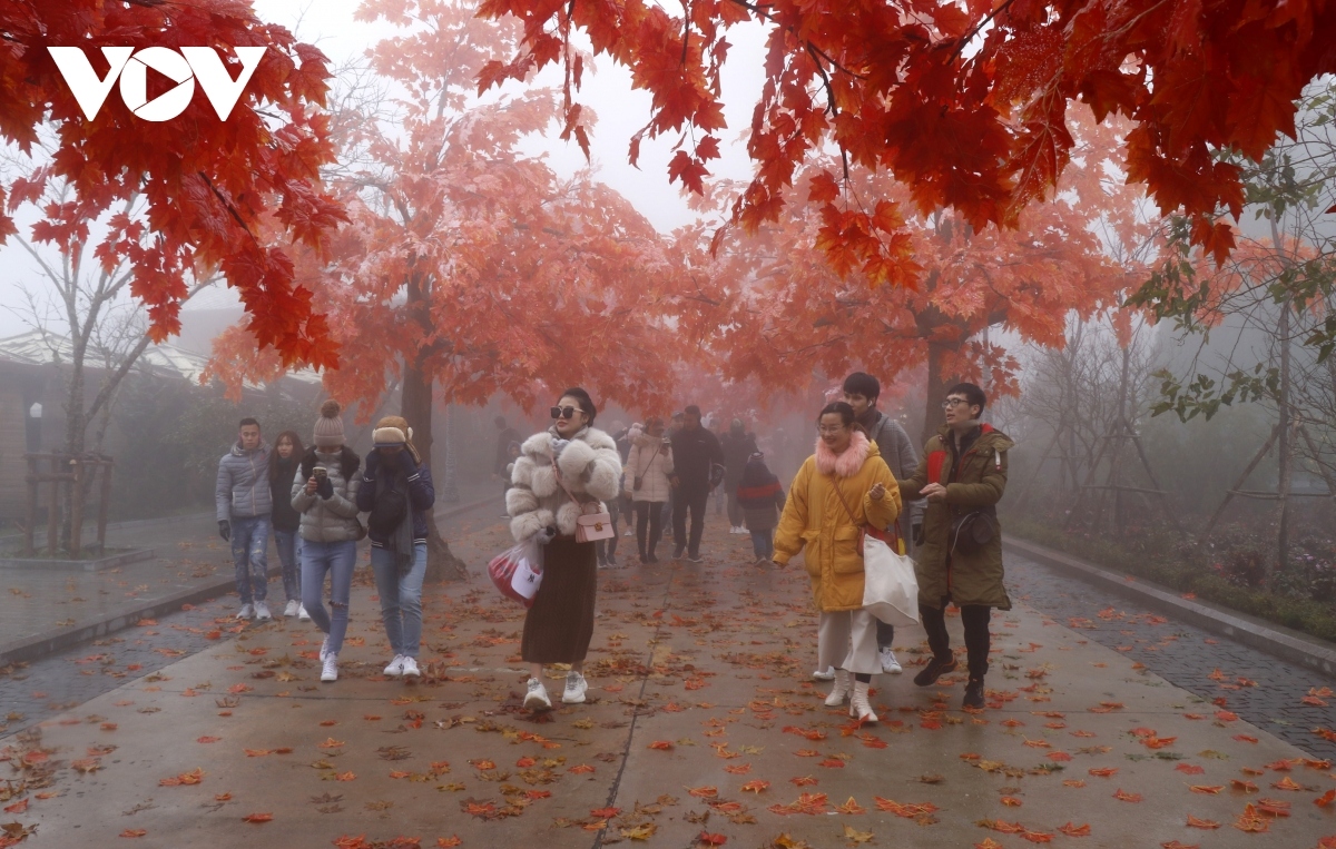 Those visiting the event have the chance to sample the festive atmosphere of a Japanese-style village ahead of Christmas.