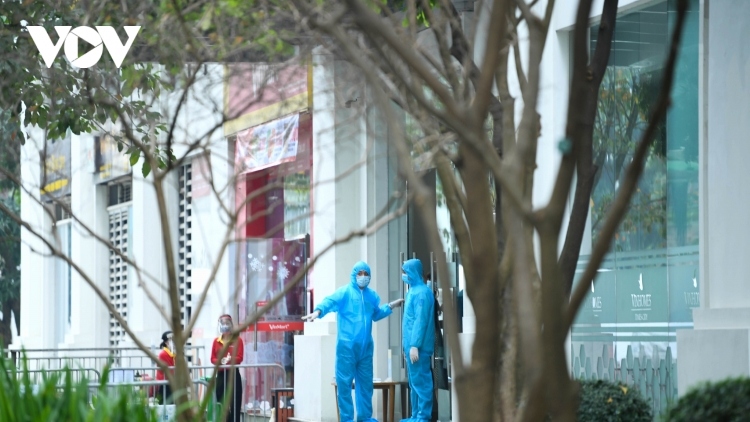 Health workers make their presence in the early morning to disinfect the entire building