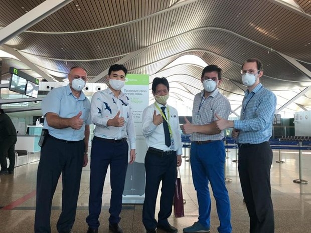 The first flight repatriating Russian citizens on Cam Ranh-Novosibirsk air route in April 2020 (Photo: thanhnien.vn)