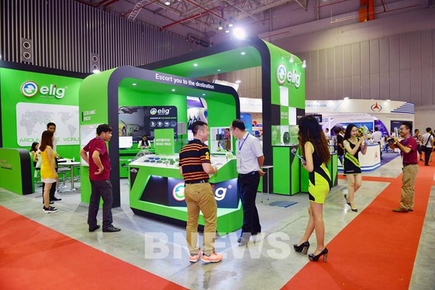 A booth at the 16th International Autotech &amp; Accessories Show in 2019