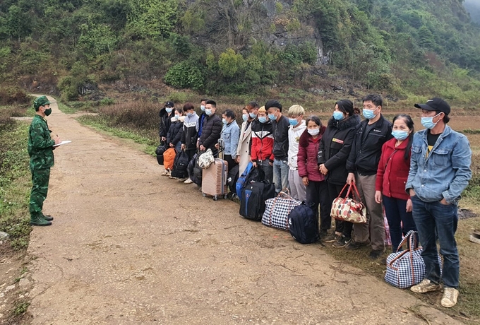 A total of 16 illegal immigrants are detected in Cao Bang province. (Photo: Nguyen Tuan)