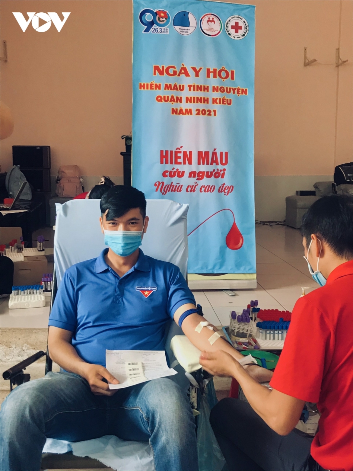 Can Tho city hosts a blood donation day, during which an estimated 750 units of blood are collected to support patients in need.