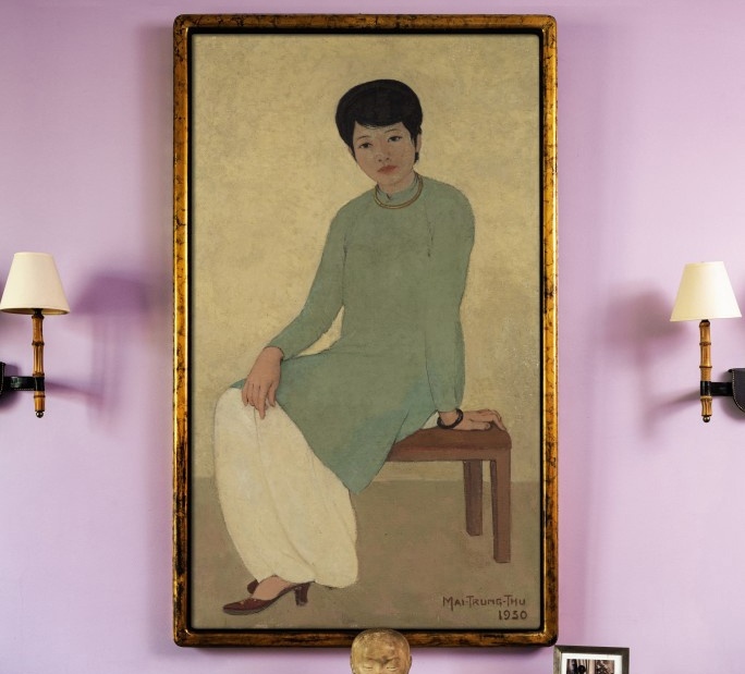 Oil on canvas painting Portrait de Mademoiselle Phuong by Mai Trung Thu (Photo: Sotherby's).