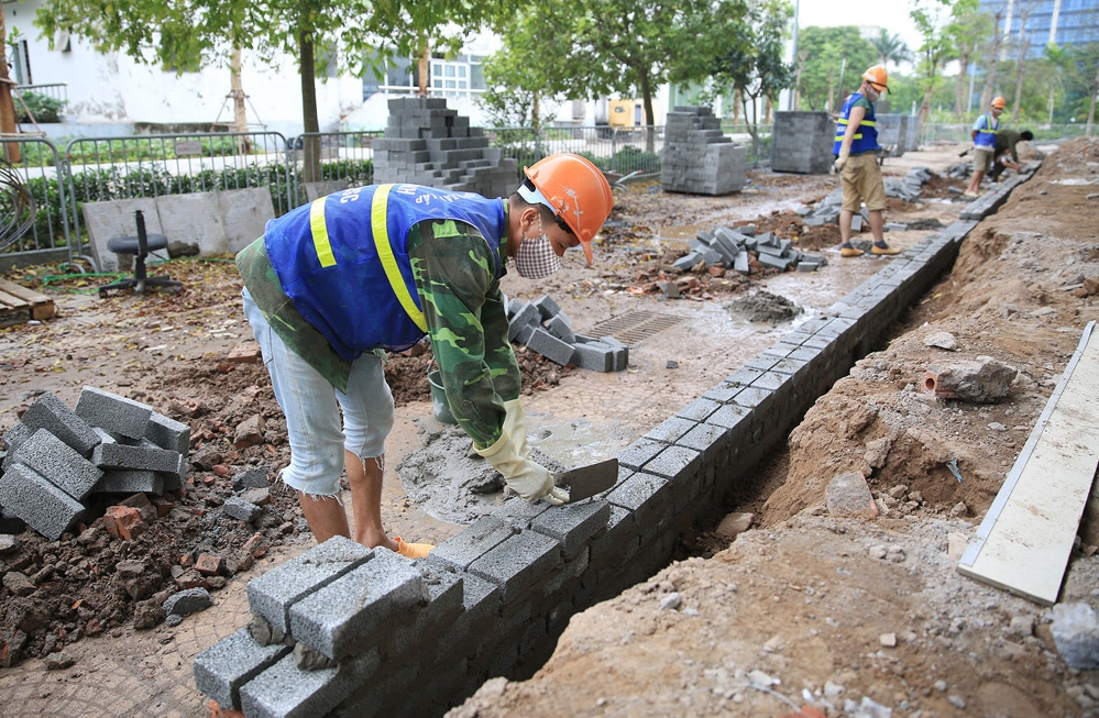 Work on the Hanoi Sports Training and Competition Center is close to completion.