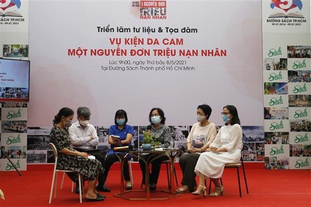 Some participants in the roundtable talk in HCM City on May 8