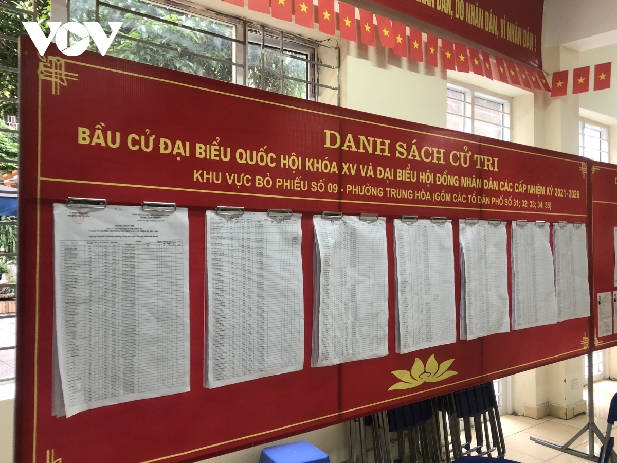 A list of candidates has been published at constituency No9 in Trung hoa ward.