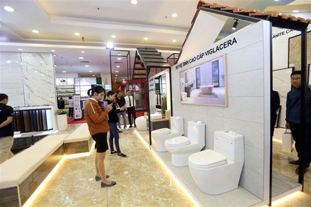 Viglacera products on display at an exhibition (Photo: VNA)