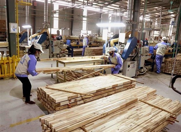 Inside a furniture processing workshop of WOODSLAND Tuyen Quang company