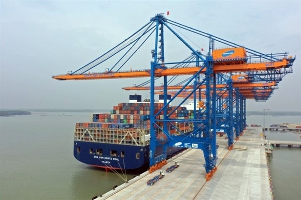A view of Gemalink International Port, the country’s deepest and largest deep-water seaport, at the Cai Mep - Thi Vai port cluster in Ba Ria - Vung Tau province