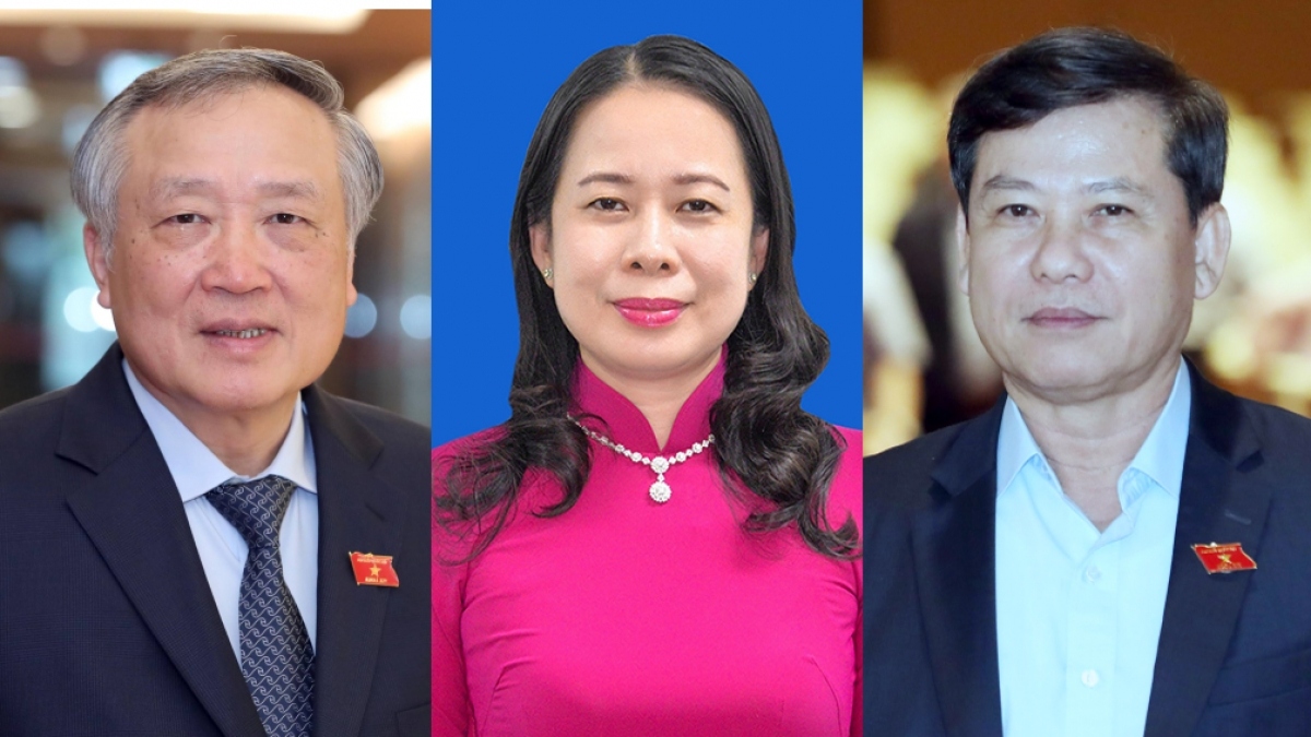  Nguyen Hoa Binh, Vo Thi Anh Xuan and Le Minh Tri (from left to right)