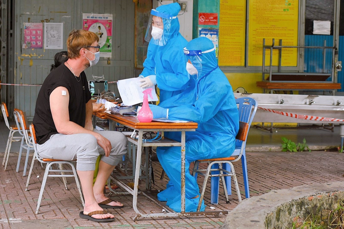 Each foreigner is given a consultation in order to monitor their health after injection.