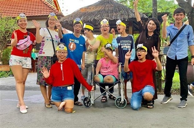 Disabled children in Hoa Binh village in Ho Chi Minh City's Tu Du Hospital (Photo: VNA)