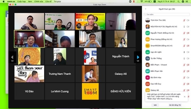 A free online sales class under the supporting programme of Hanoi (Photo: VNA)