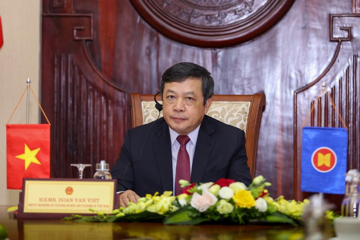 Deputy Minister of Culture, Sports and Tourism Doan Van Viet addresses the event (Photo: Vietnam National Administration of Tourism )