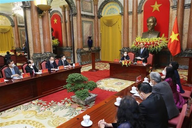 President Nguyen Xuan Phuc speaks at the event. (Photo: VNA)