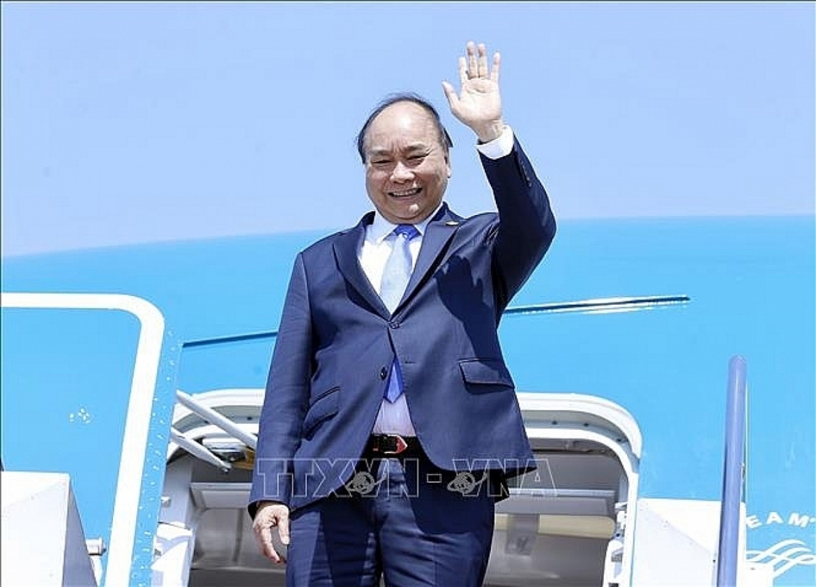 President Nguyen Xuan Phuc arrives at José Martí International Airport in Cuba, beginning his official visit to Cuba (Photo: VNA)