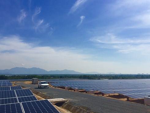 AMI solar plant in Khanh Hoa. (Photo: baokhanhhoa.vn)