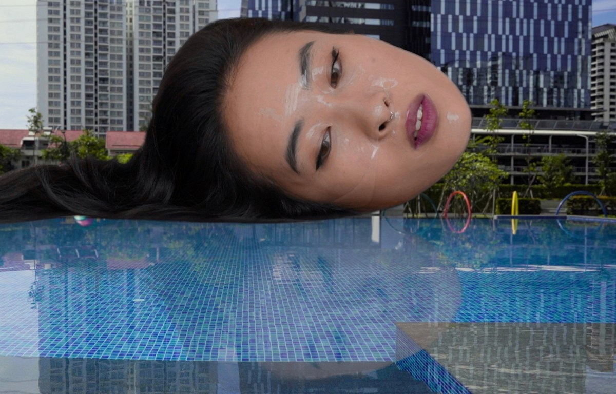 An artwork titled ''The head'' by Nguyen Phuong Linh has been created this year. (Photo: Nguyen Phuong Linh/APT10)