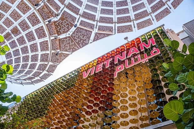 he Vietnam Pavilion at the Expo 2020 Dubai complex. (Photo: VNA)