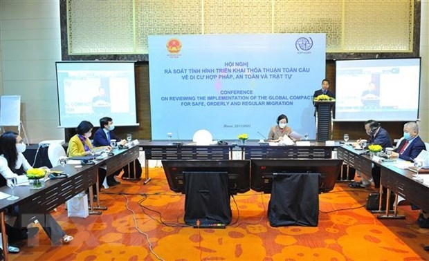 At the conference reviewing implementation of the Global Compact for Safe, Orderly and Regular Migration.