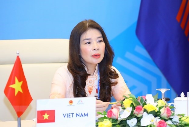 Permanent member of the Vietnamese National Assembly's Committee for External Relations Le Thu Ha (Photo: VNA)
