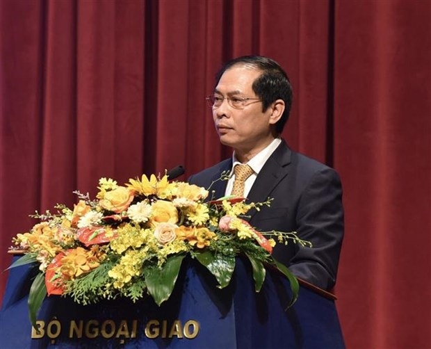 Minister of Foreign Affairs Bui Thanh Son speaks at the conference. (Photo: VNA)