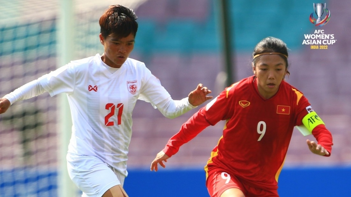 Hosts Vietnam (in red jersey) lost 1-3 to China in the AFC Women's Asian Cup quater-finals, but they are still in contention for a 2023 FIFA Women’s World Cup place. (Photo: AFC)