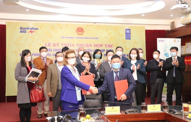 At the signing ceremony