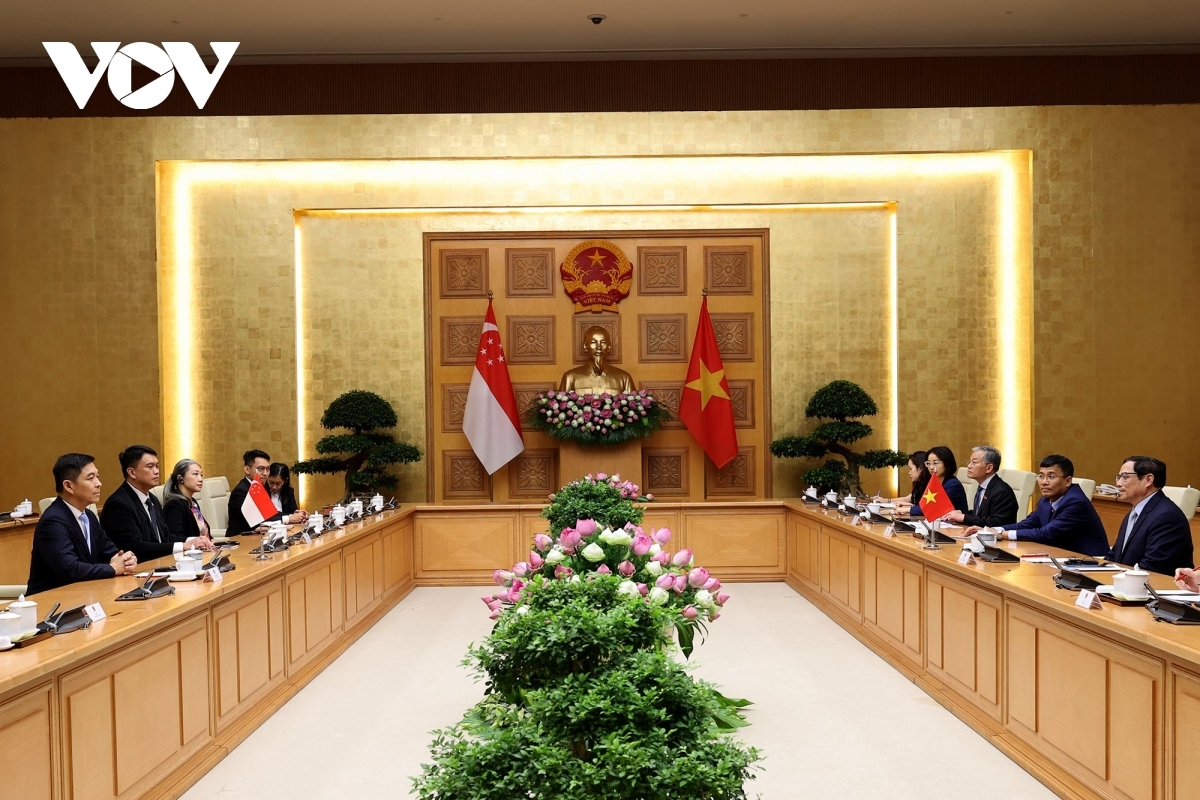 At the meeting between Prime Minister Pham Minh Chinh and Speaker of the Singaporean Parliament Tan Chuan-Jin