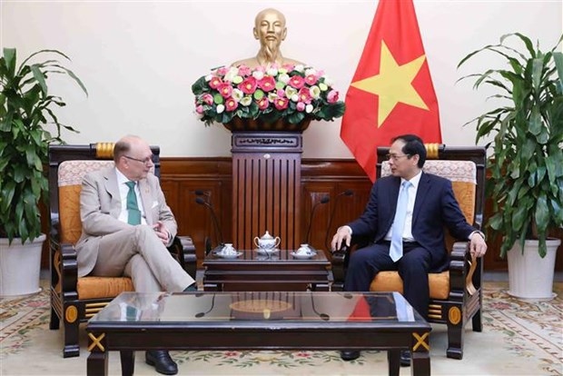 Minister of Foreign Affairs Bui Thanh Son (right) hosts Swedish Deputy Minister for Foreign Affairs Robert Rydberg in Hanoi. (Photo: VNA)