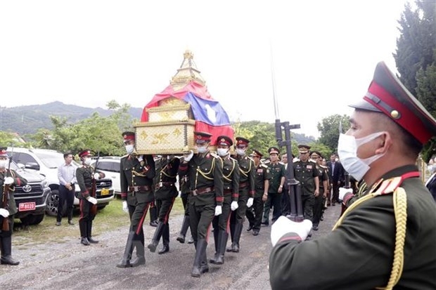 At the repatriation ceremony