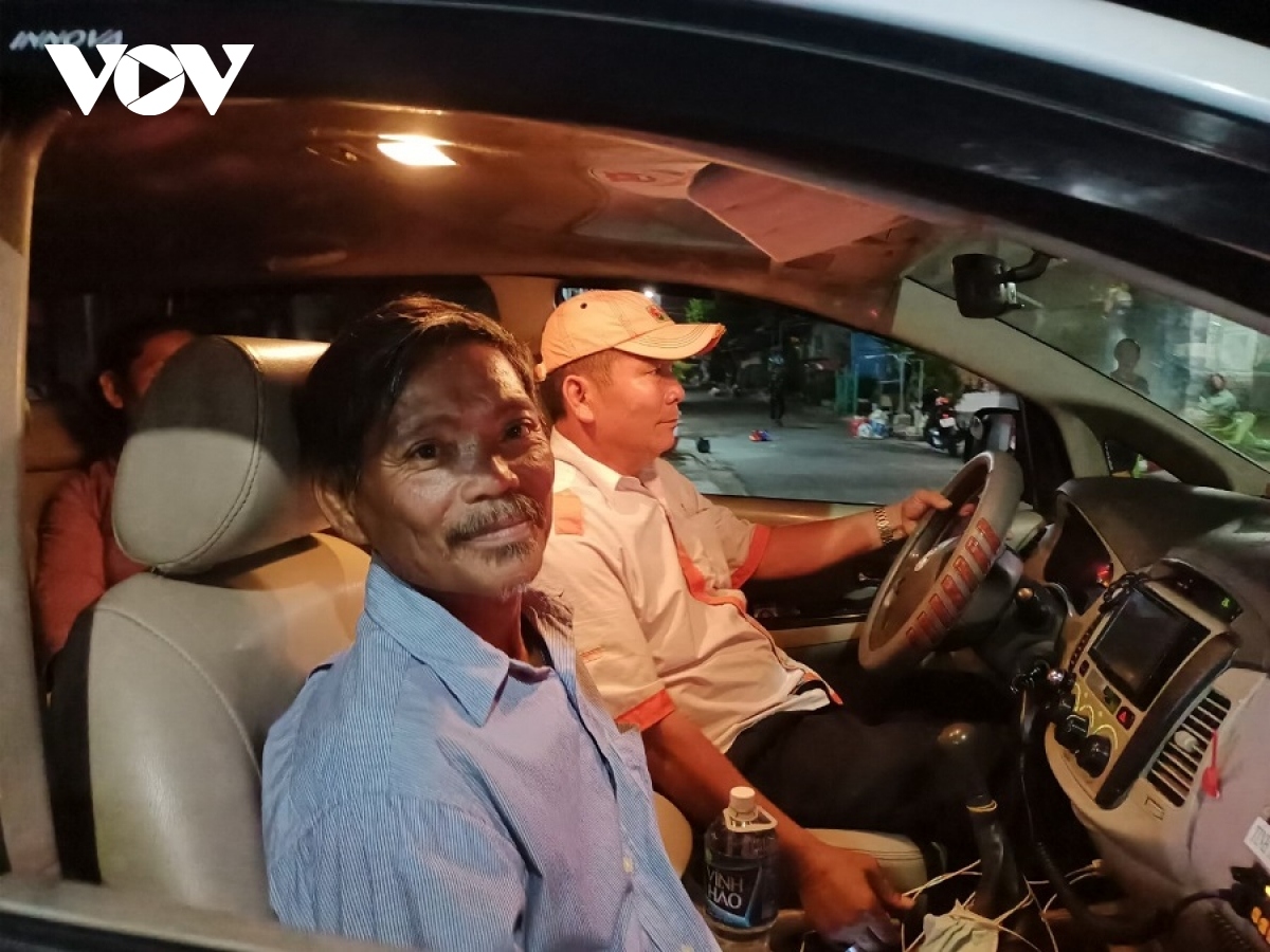 A fisherman returns home after being rescued on July 19.