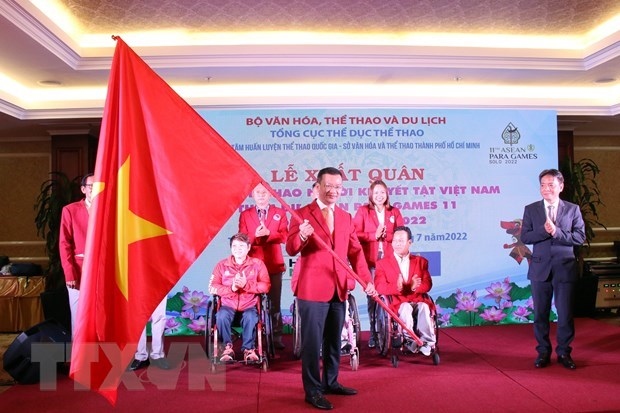 A sendoff ceremony has been held for the Vietnamese sport delegation to 2022 ASEAN Para Games  (Photo: VNA)