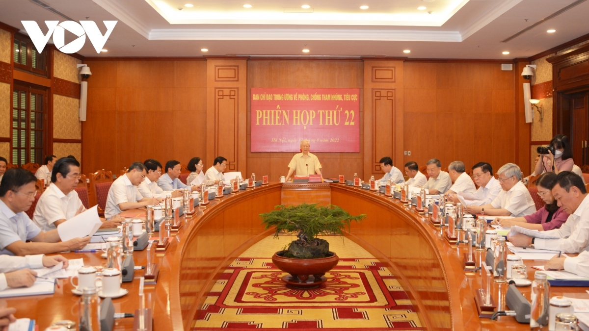 An overview of the 22nd meeting of the Central Steering Committee for Corruption and Negative Phenomena Prevention and Control.