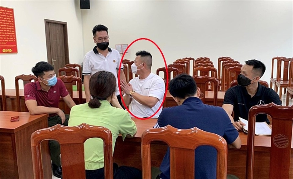 Chinese suspect Sun Lei in the police station for statement.