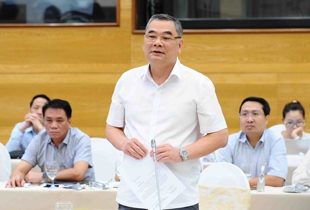 Lt. Gen. To An Xo, Chief of the Office and Spokesman of the Ministry of Public Security speaks at the press briefing (Photo: VNA) 