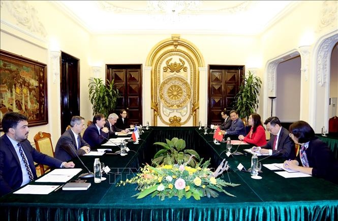 An overview of the seventh pollitical consultation between Vietnam and Chile in Hanoi on October 21. (Photo: VNA)