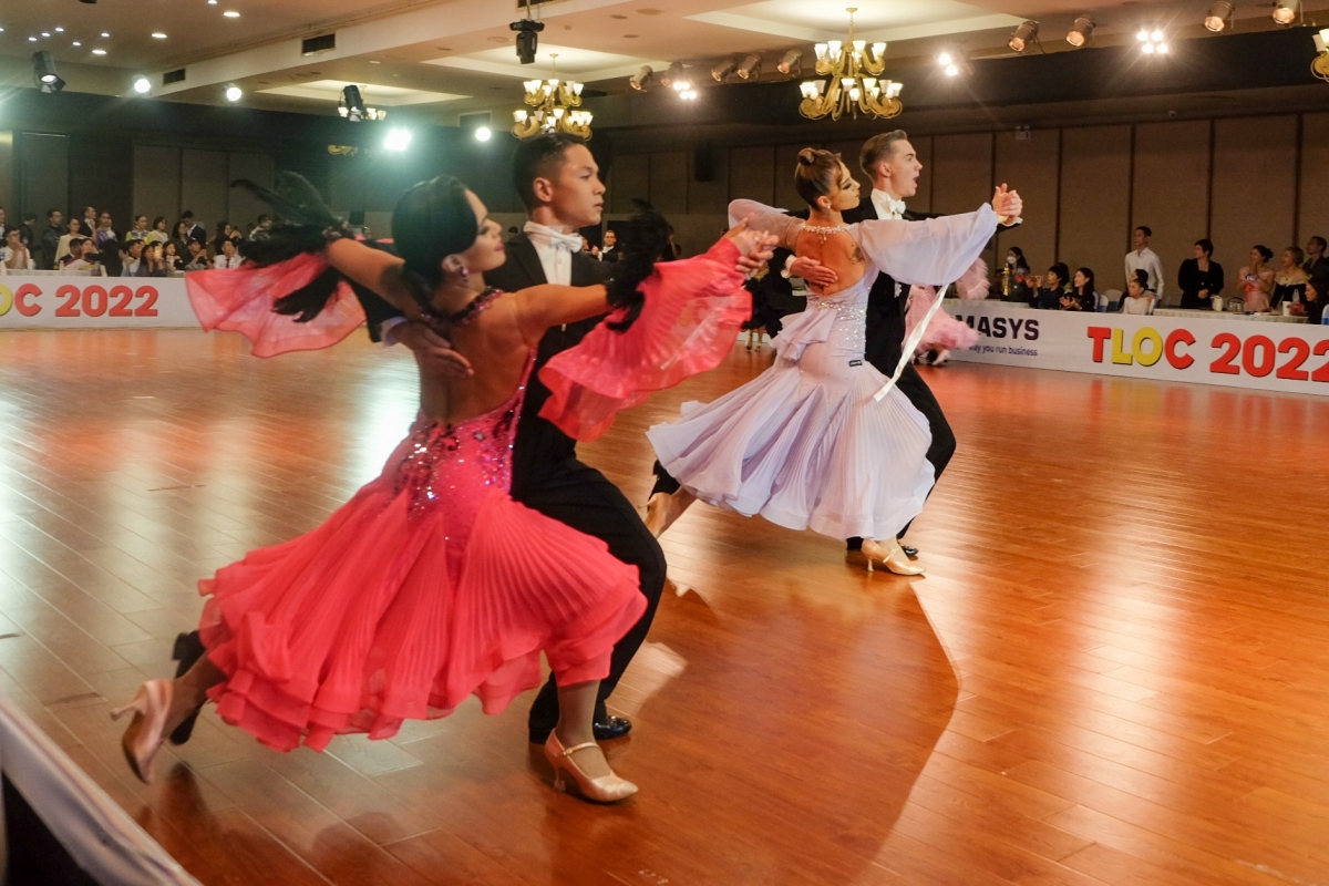 They compete across four categories, including international open standard adult, international open Latin adult, open standard youth, and open Latin youth.
