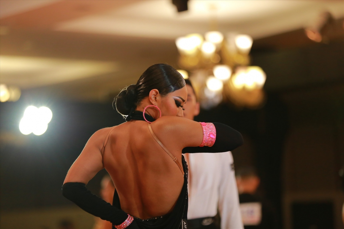 Dancers from the Republic of Korea put on a Latin performance at the competition.