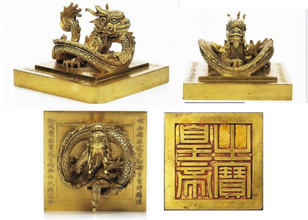 Nguyen Dynasty King Minh Mang's 10.78-kg gold seal will be brought home soon. 