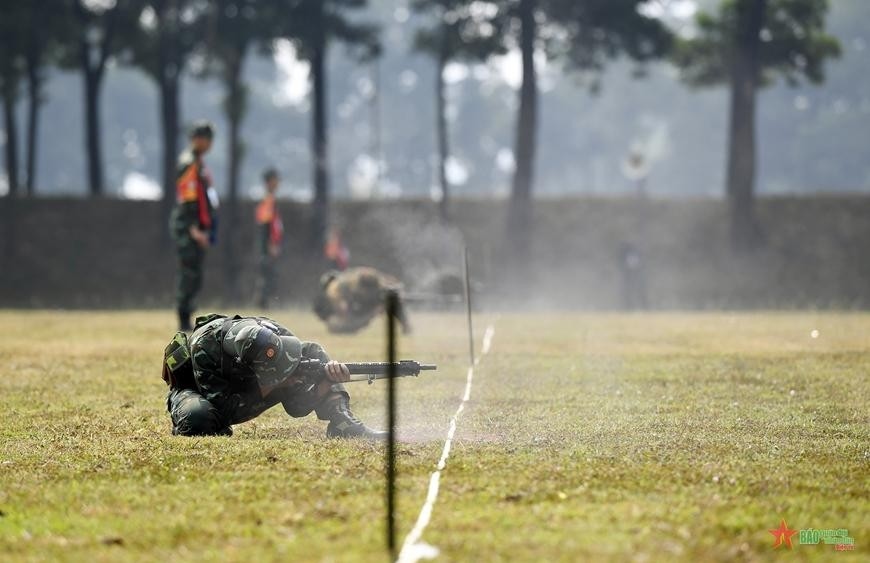 Shooters compete in the category of carbine guns.