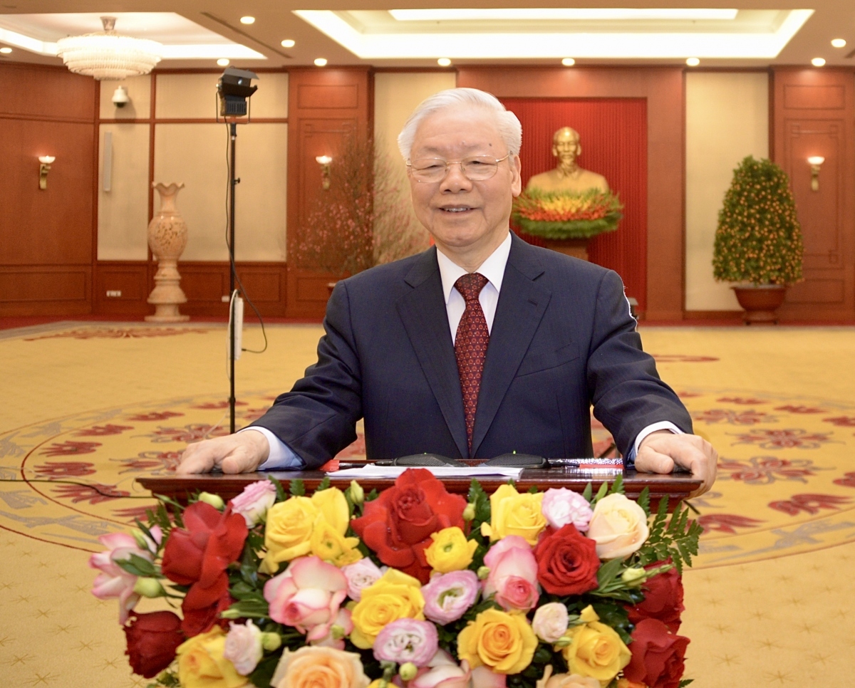 Party General Secretary Nguyen Phu Trong extends lunar New Year greetings to all Vietnamese people.