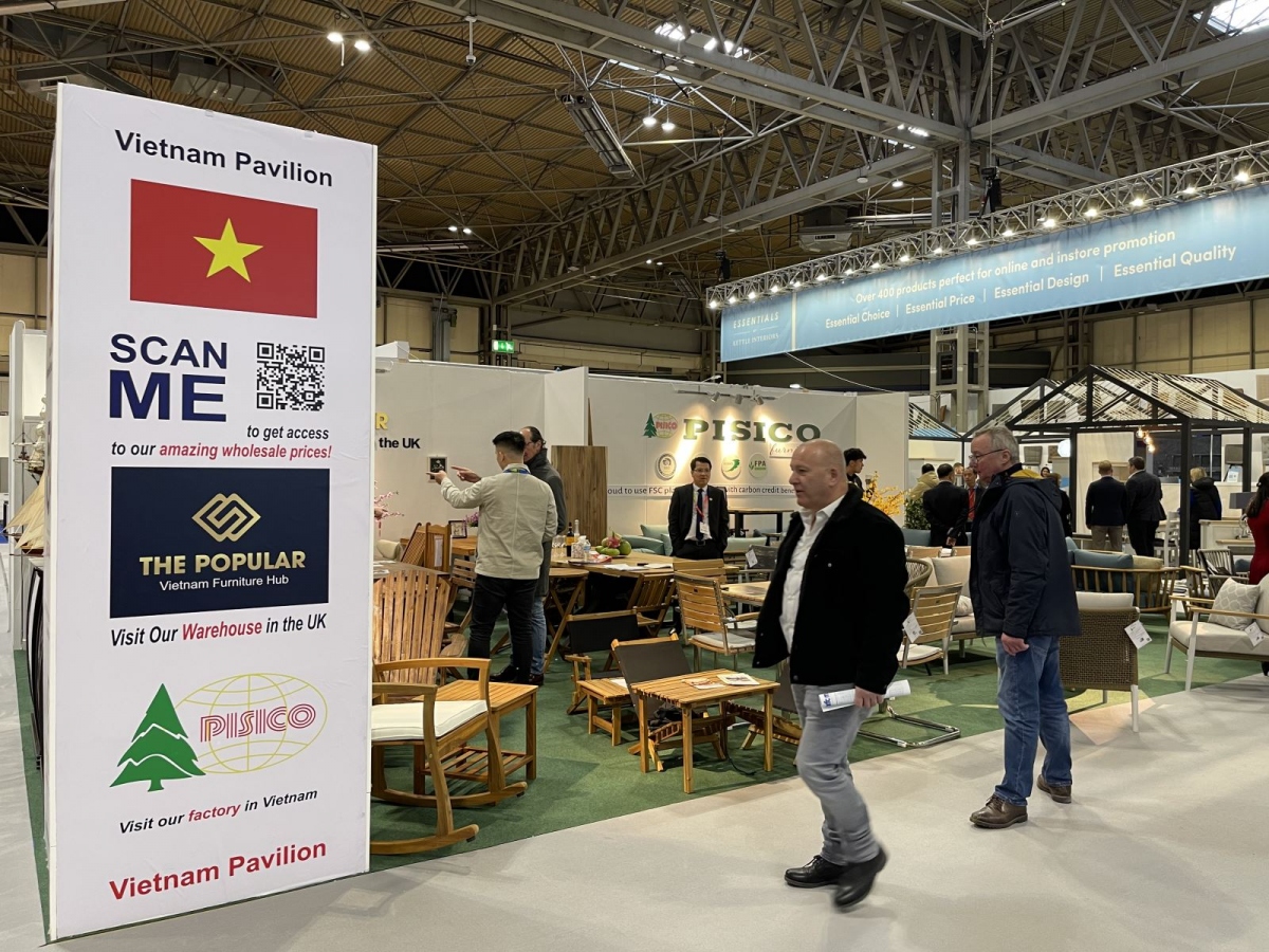 The Vietnam Pavilion at the January Furniture Show in UK from January 22-25. (Photo: VNA)