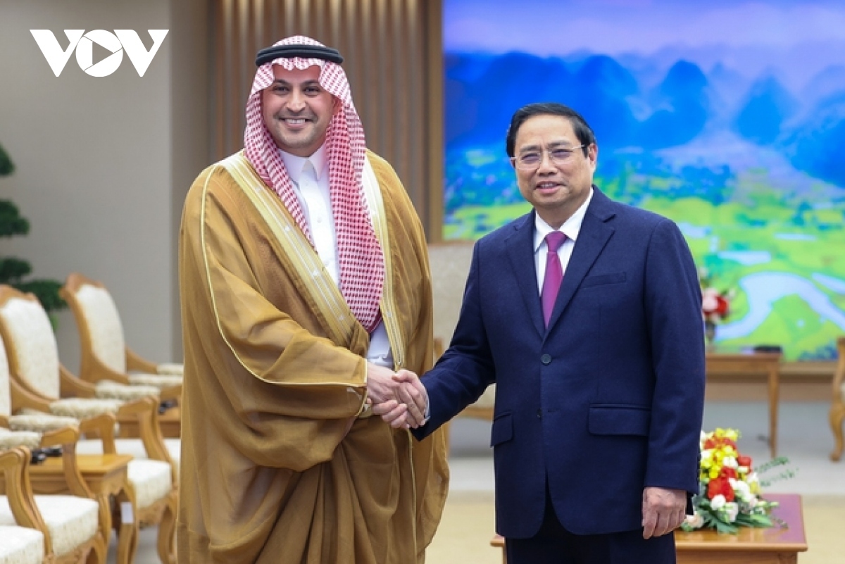 Prime Minister Pham Minh Chinh welcomes Saudi Arabian Ambassador to Vietnam Mohammed Ismaeil A. Dahlwy