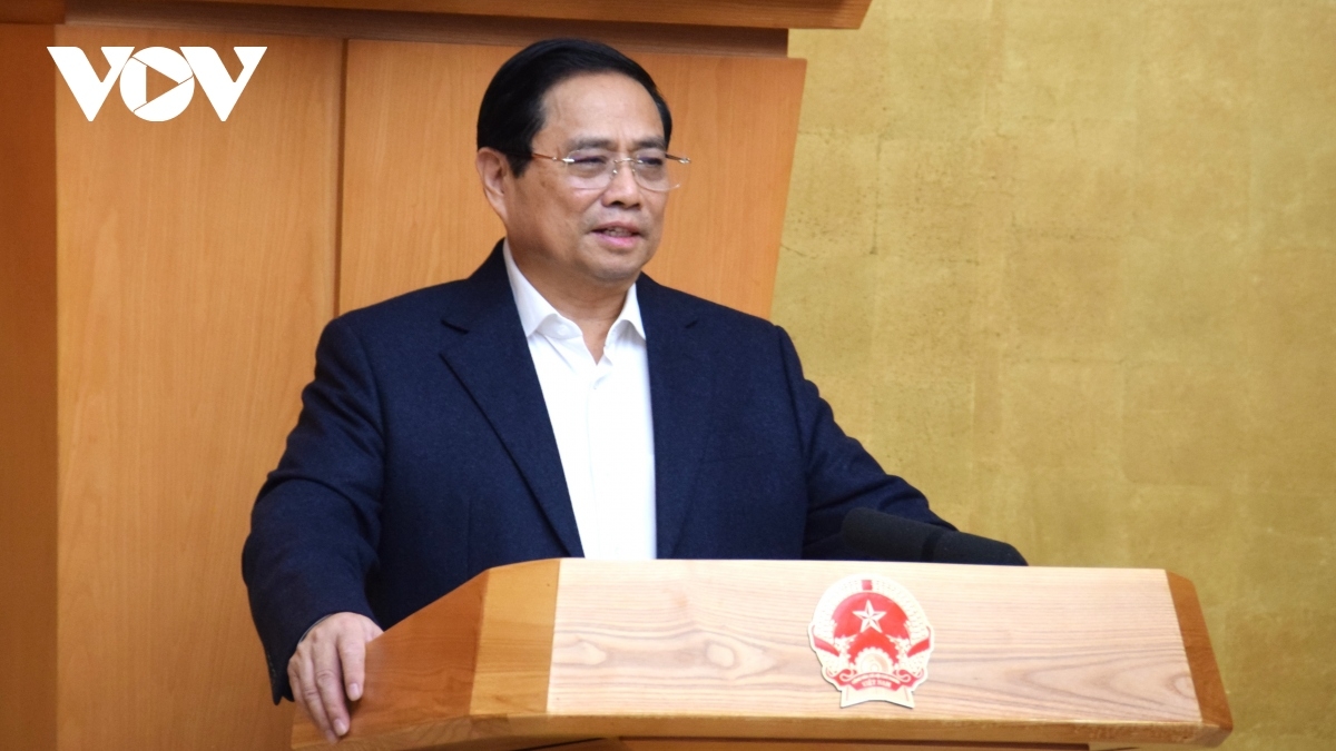 Prime Minister Pham Minh Chinh speaks at the session