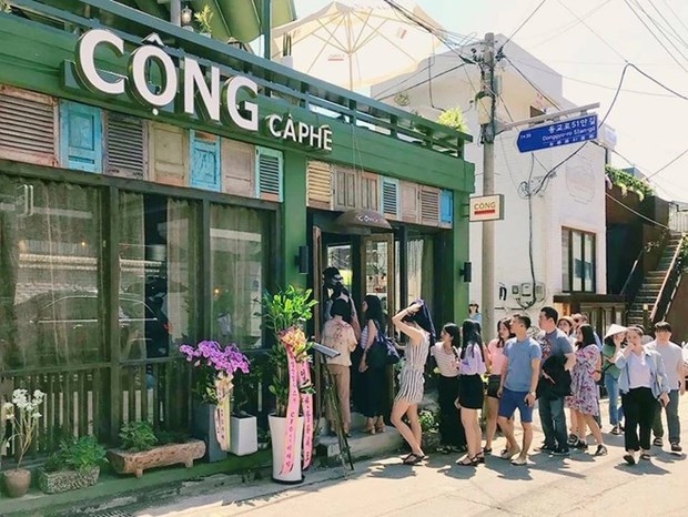 A Vietnamese coffee shop in the Republic of Korea (Photo: cafebiz.vn)
