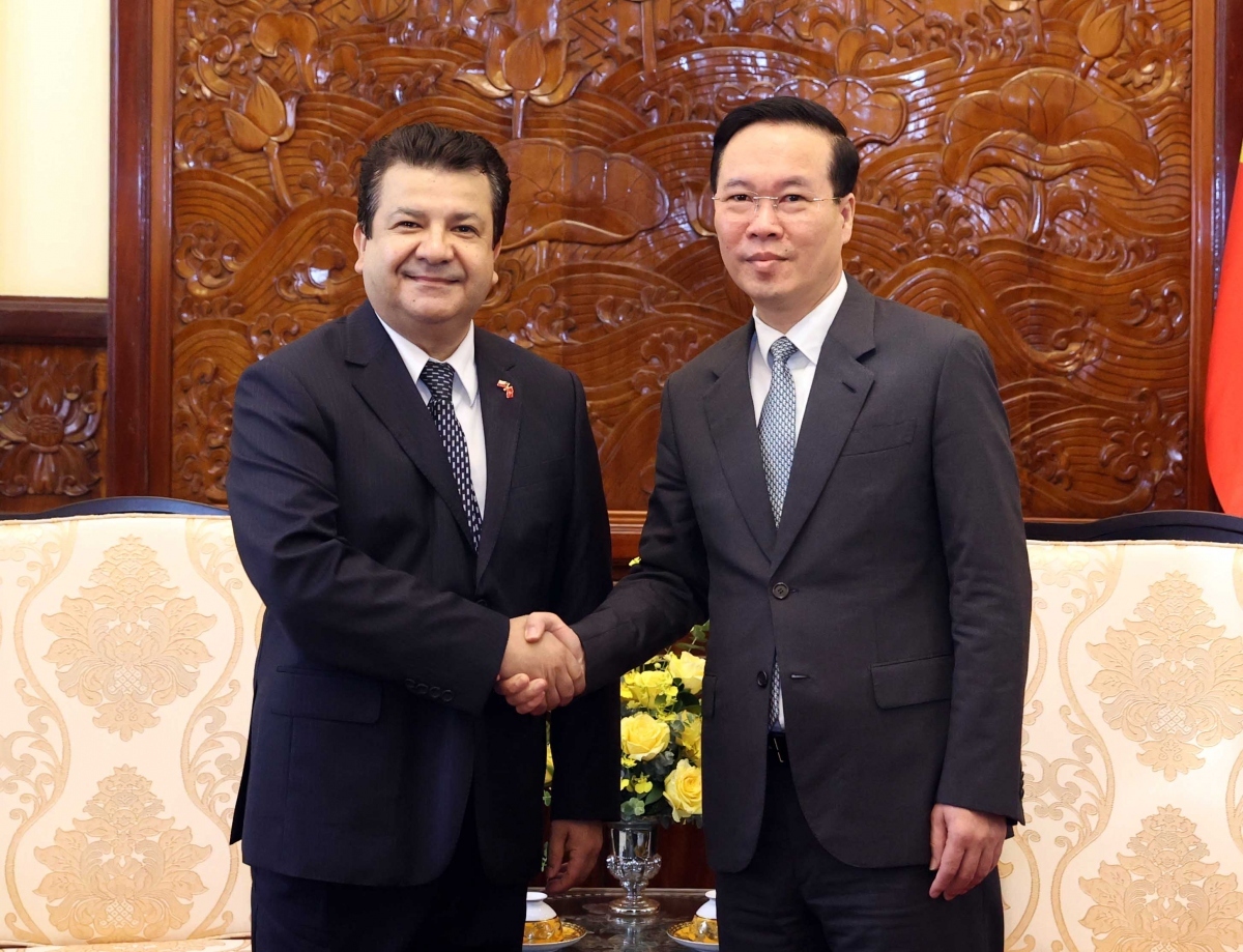 President Vo Van Thuong welcomes Chilean Ambassador Sergio Narea Guzman