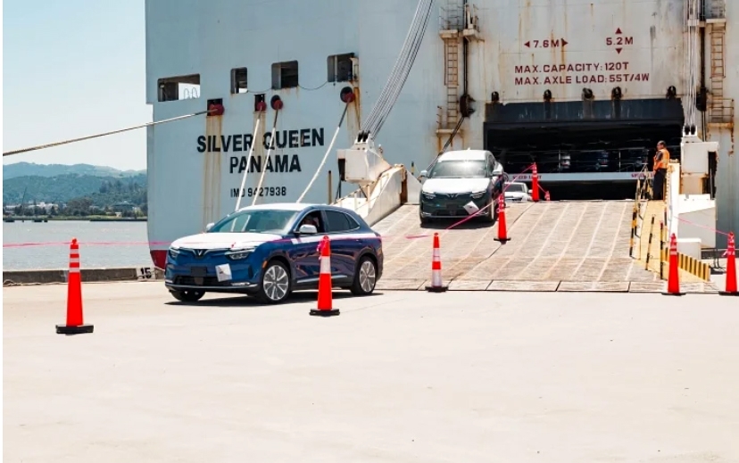 First VF8s leave Silver Queen after reaching Benicia port, California.