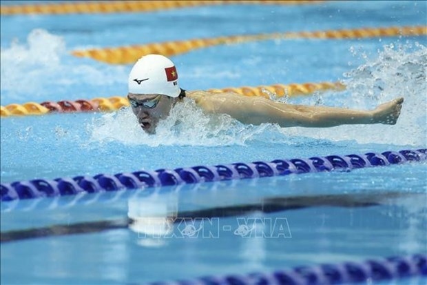 Swimmer Tran Hung Nguyen at SEA Games 32. (Photo: VNA)