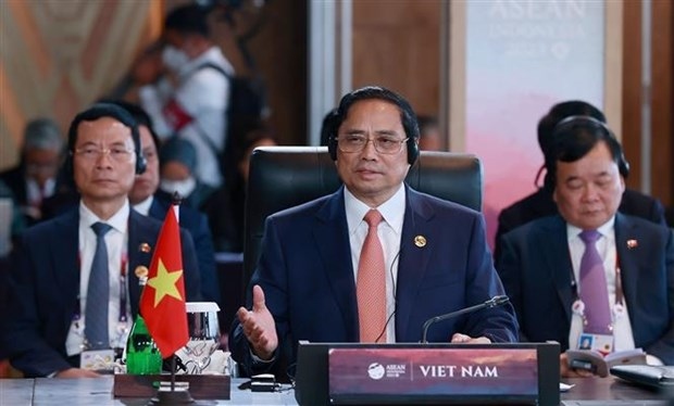 Prime Minister Pham Minh Chinh speaks at the opening session of the 42nd ASEAN Summit. (Photo: VNA) 